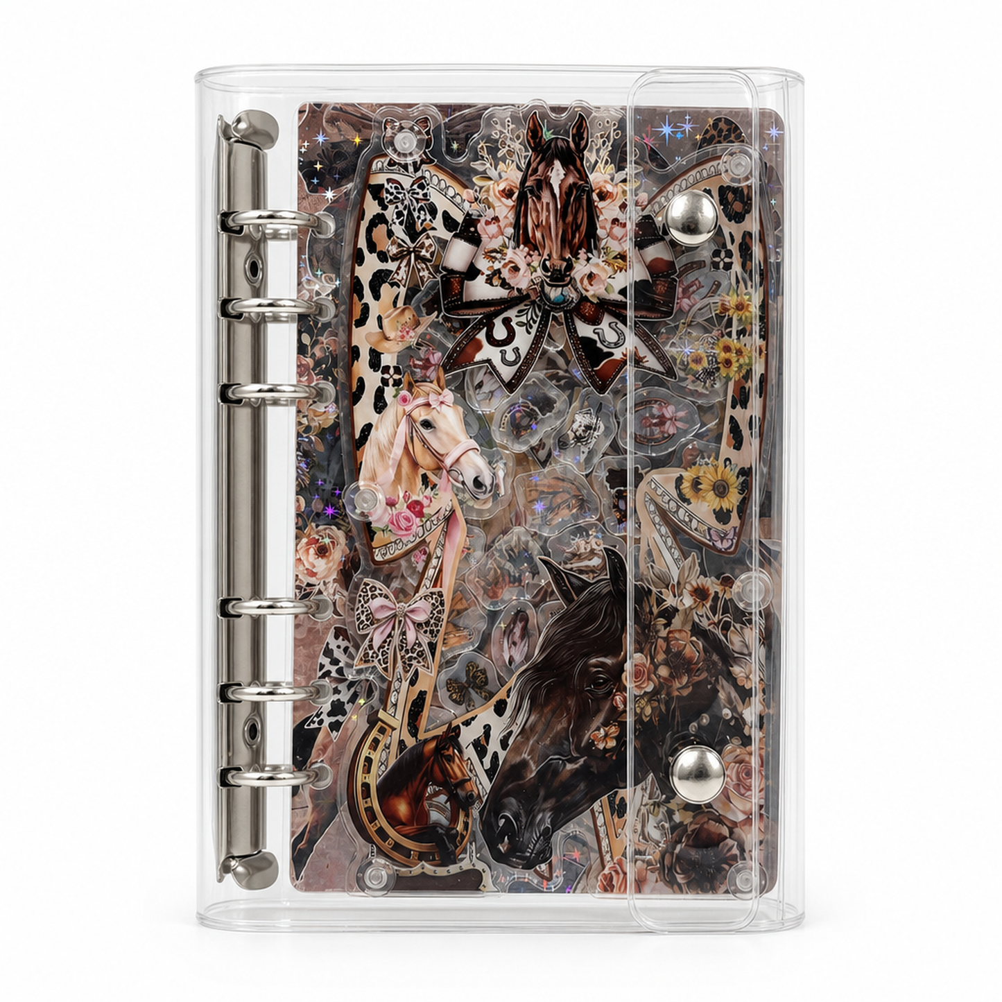 Acrylic Shaker Notebook - White Butterfly Style 11